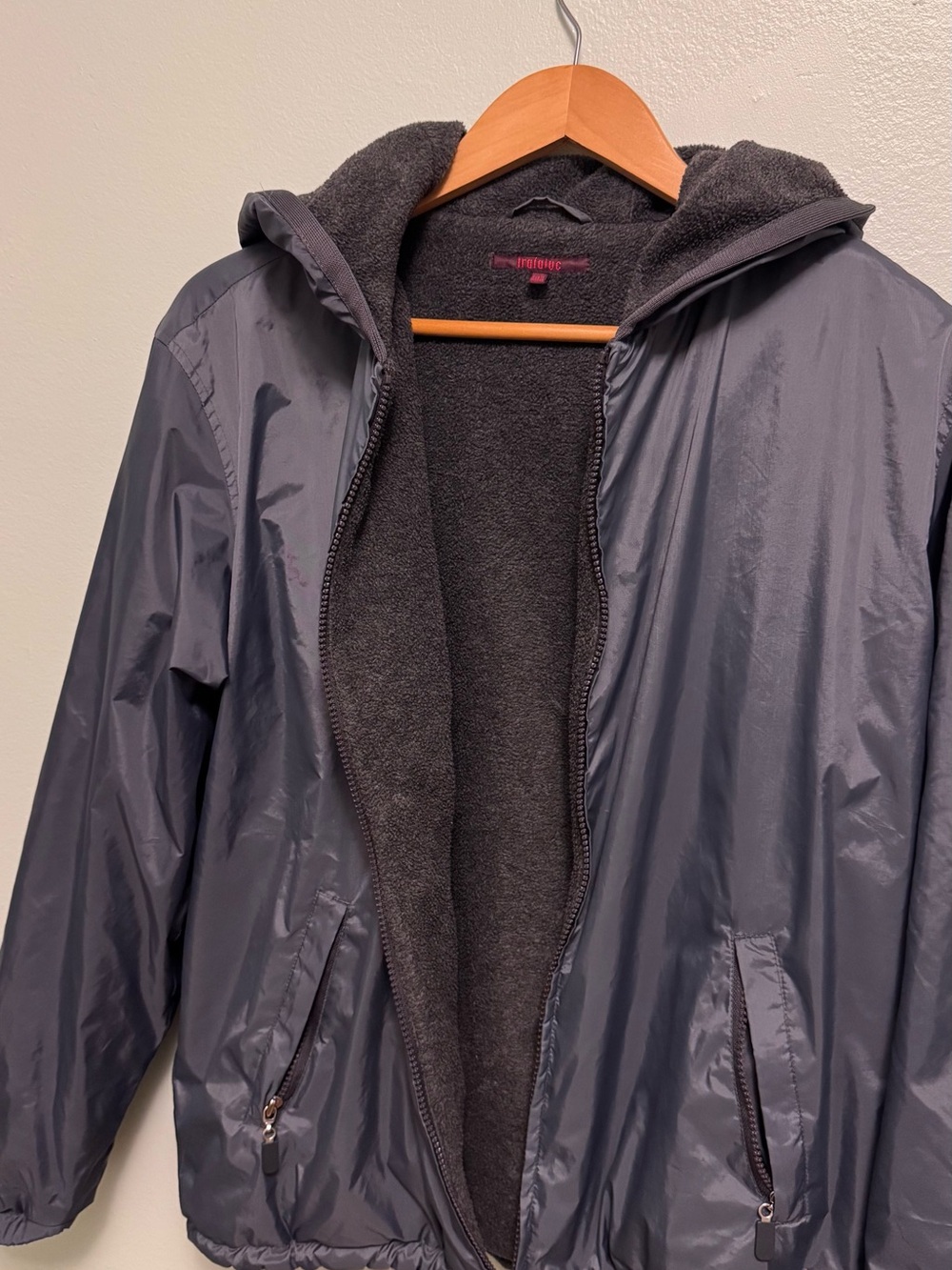 Women Hooded Windbreaker Jacket in Charcoal Gray - Picture 4 of 7